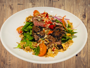 Traditional thai grilled beef salad